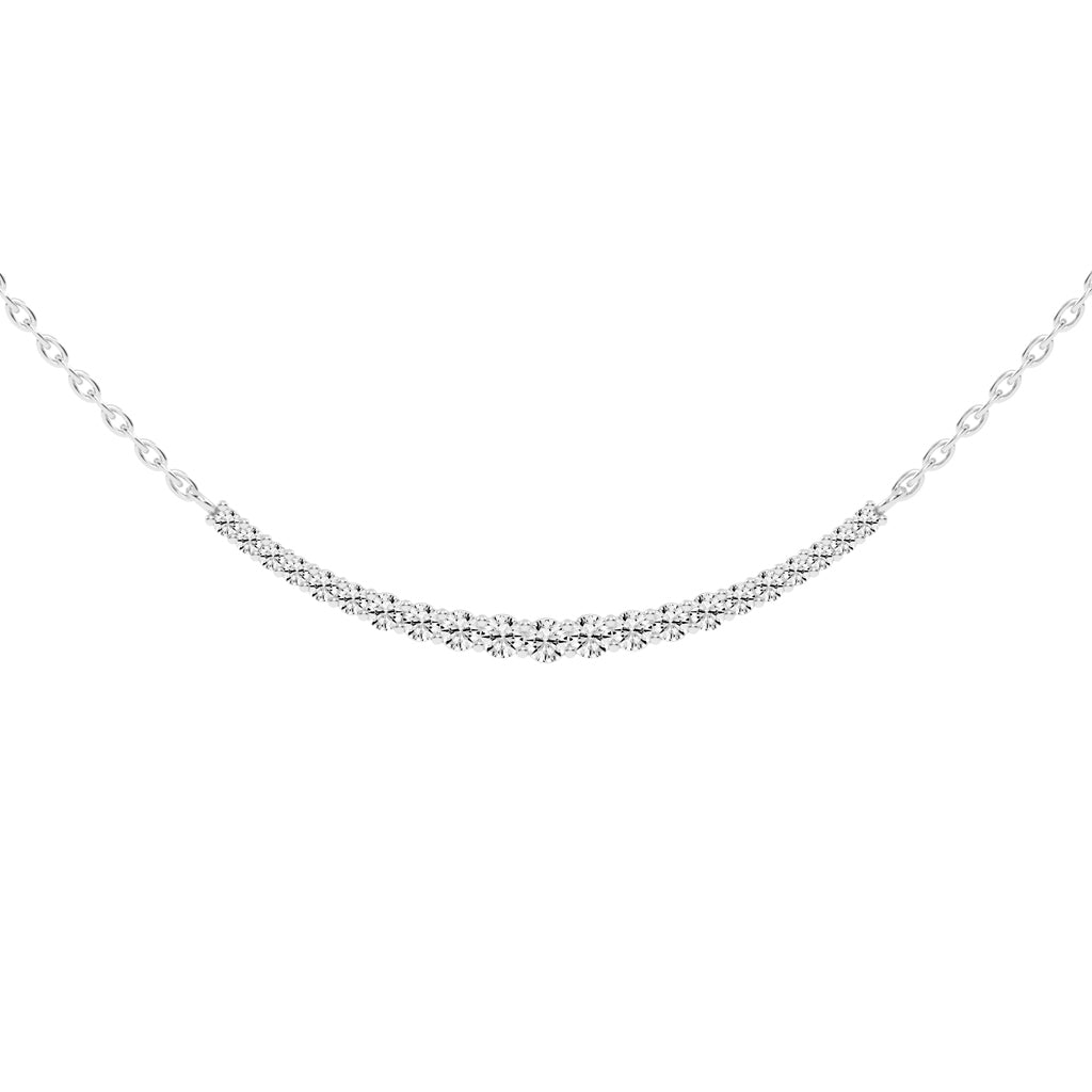 Kyria Shared Setting Round Cut Fancy Lab Diamond Pendant