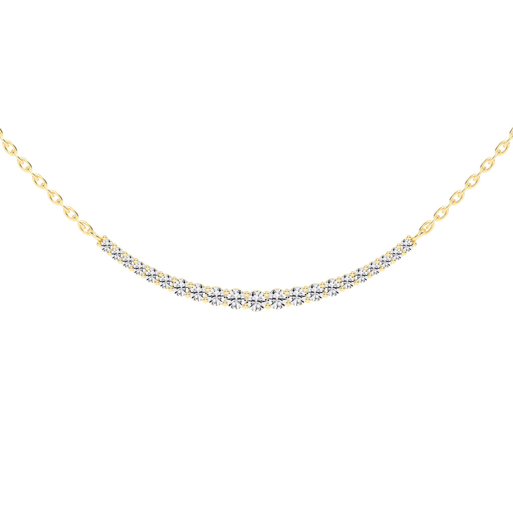 Kyria Shared Setting Round Cut Fancy Lab Diamond Pendant