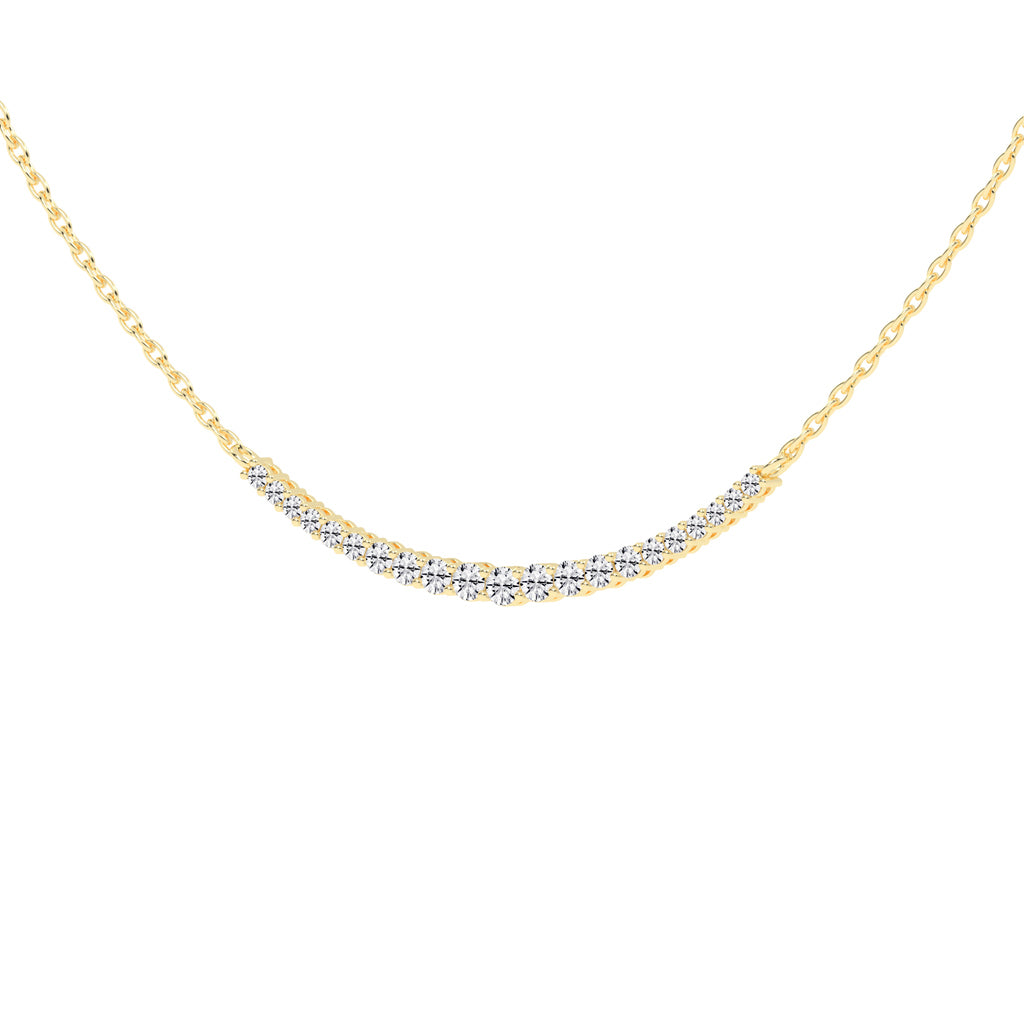 Kyria Shared Setting Round Cut Fancy Lab Diamond Pendant