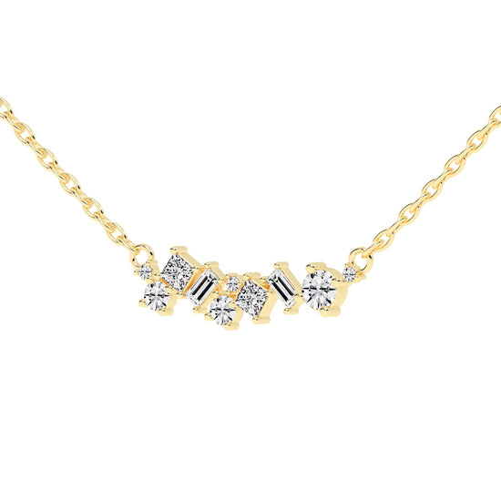 Nerina Baguette Cut Fancy Lab Diamond Pendant