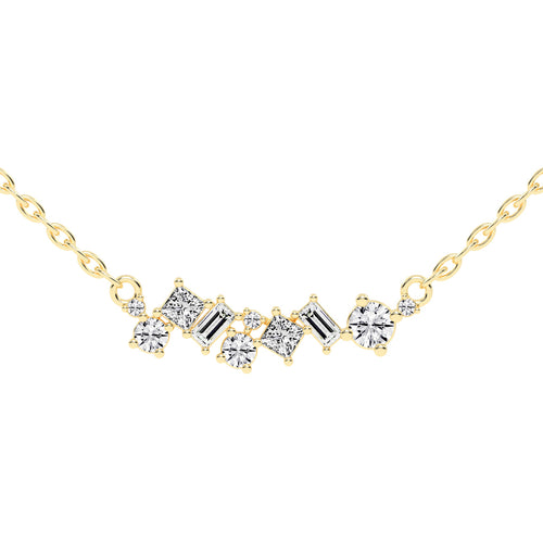 Nerina Baguette Cut Fancy Lab Diamond Pendant