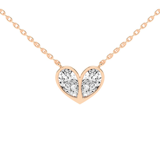 Evelina 6.25Ct Heart Style Pear Cut Fancy Lab Diamond Pendant