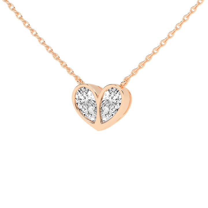 Evelina 6.25Ct Heart Style Pear Cut Fancy Lab Diamond Pendant