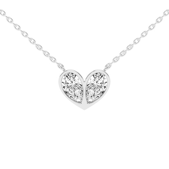 Evelina 6.25Ct Heart Style Pear Cut Fancy Lab Diamond Pendant