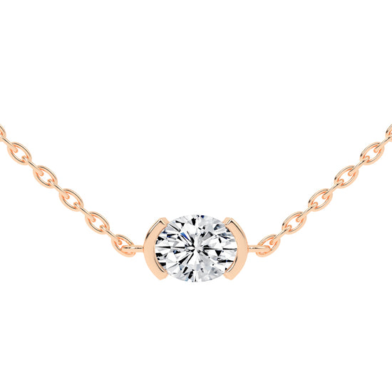 2Ct Oval Shape,Gold,Solitaire Pendants