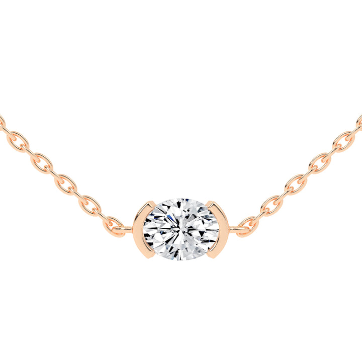 2Ct Oval Shape,Gold,Solitaire Pendants
