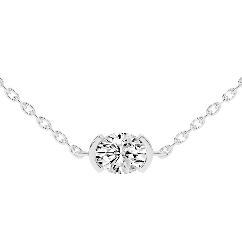 2Ct Oval Shape,Gold,Solitaire Pendants