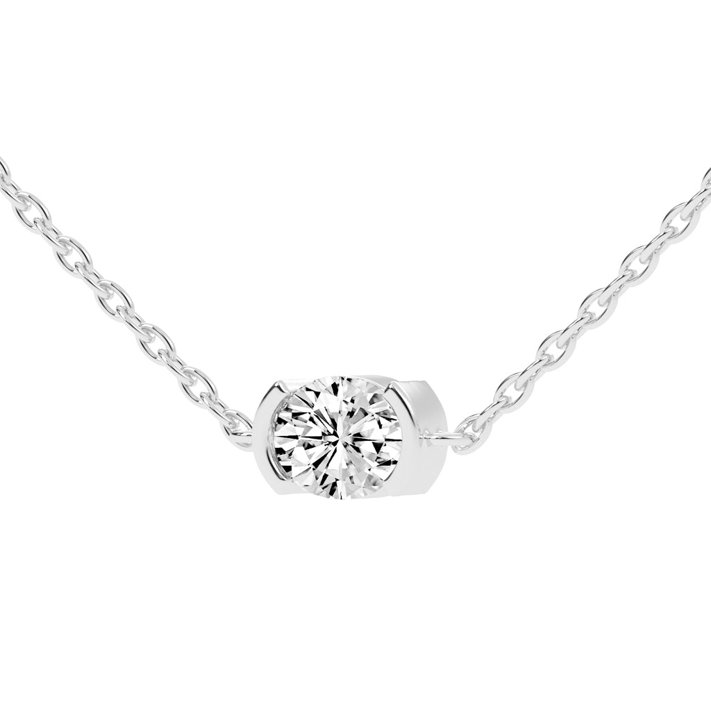 2Ct Oval Shape,Gold,Solitaire Pendants