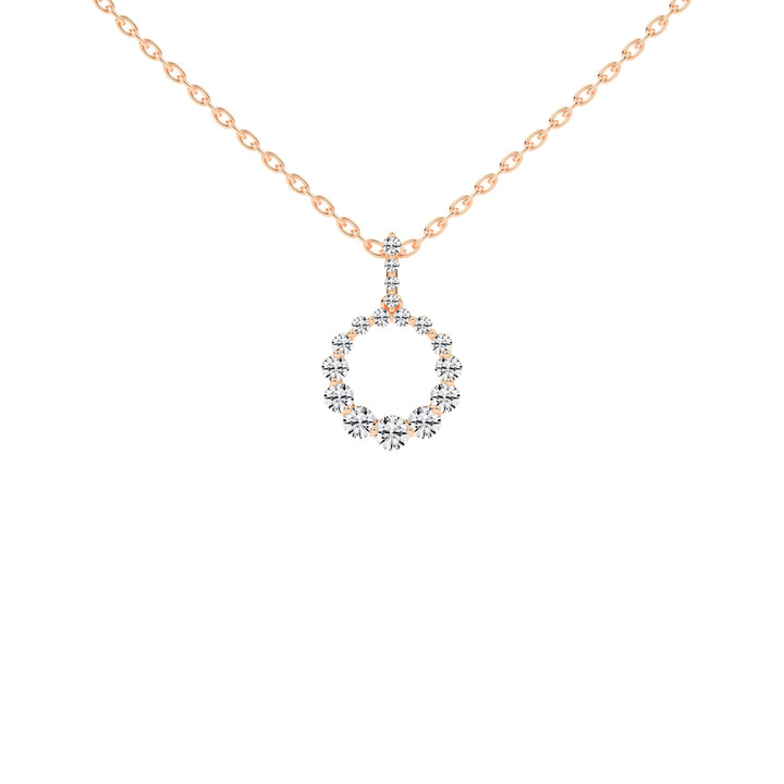 Wrenna 1.25Ct Open Circle Round Cut Famcy Lab Diamond Pendant