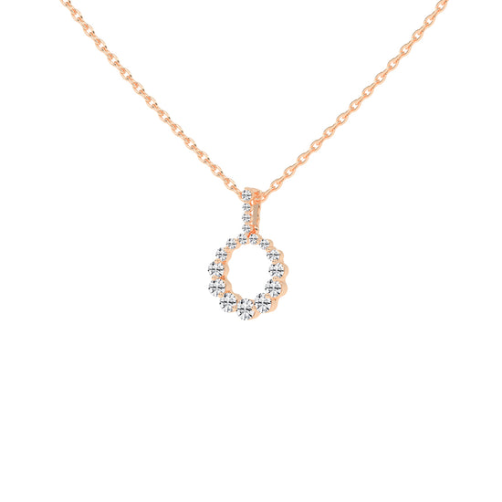 Wrenna 1.25Ct Open Circle Round Cut Famcy Lab Diamond Pendant