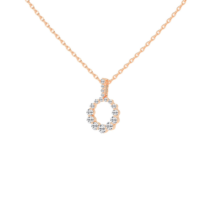 Wrenna 1.25Ct Open Circle Round Cut Famcy Lab Diamond Pendant