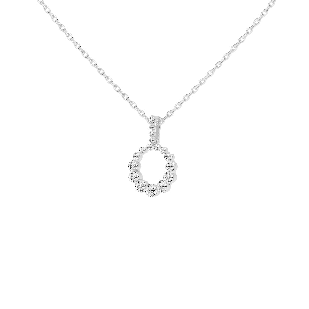 Wrenna 1.25Ct Open Circle Round Cut Famcy Lab Diamond Pendant