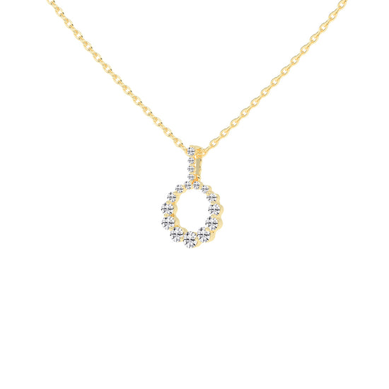 Wrenna 1.25Ct Open Circle Round Cut Famcy Lab Diamond Pendant