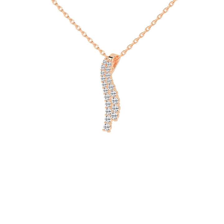 Xara Long Anchor Round Cut Delicate Lab Diamond Pendant