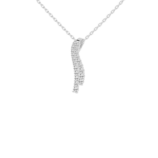Xara Long Anchor Round Cut Delicate Lab Diamond Pendant