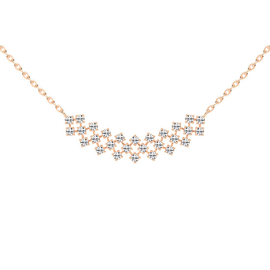Evelyn 1.75Ct Three Layer Round Cut Fancy Lab Diamond Pendant