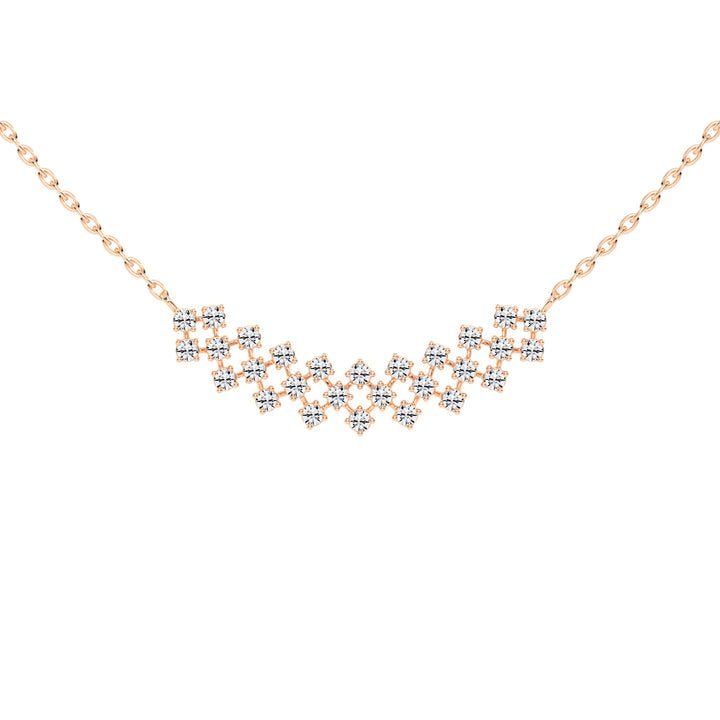 Evelyn 1.75Ct Three Layer Round Cut Fancy Lab Diamond Pendant