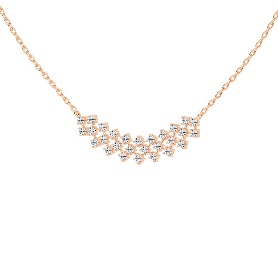Evelyn 1.75Ct Three Layer Round Cut Fancy Lab Diamond Pendant