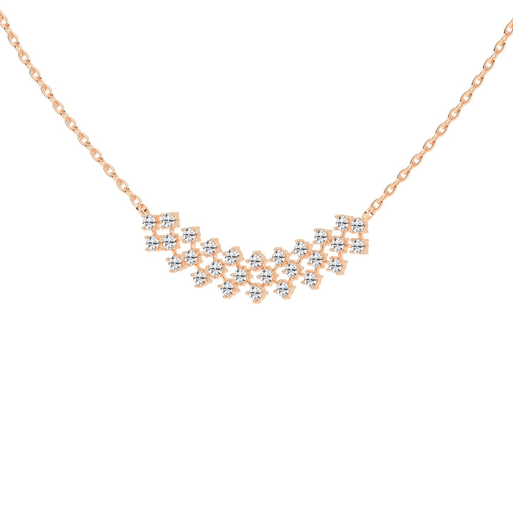 Evelyn 1.75Ct Three Layer Round Cut Fancy Lab Diamond Pendant