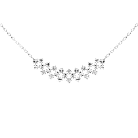 Evelyn 1.75Ct Three Layer Round Cut Fancy Lab Diamond Pendant