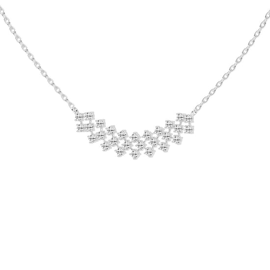Evelyn 1.75Ct Three Layer Round Cut Fancy Lab Diamond Pendant