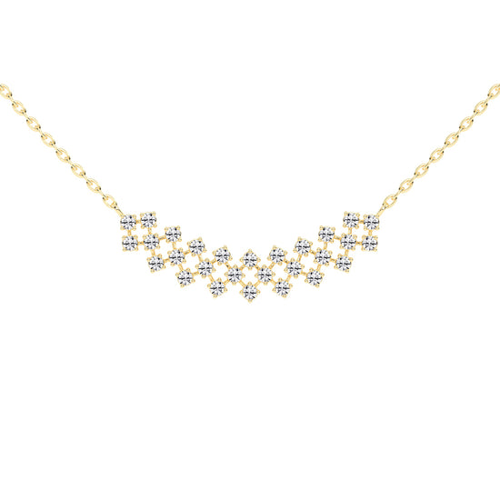 Evelyn 1.75Ct Three Layer Round Cut Fancy Lab Diamond Pendant