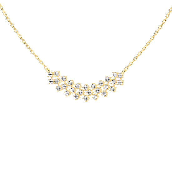 Evelyn 1.75Ct Three Layer Round Cut Fancy Lab Diamond Pendant