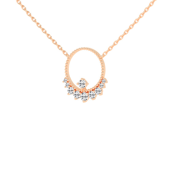 Ursina 1.5Ct Open Circle Round Cut Fancy Lab Diamond Pendant