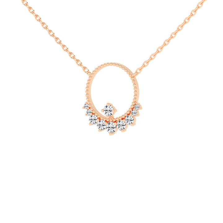 Ursina 1.5Ct Open Circle Round Cut Fancy Lab Diamond Pendant