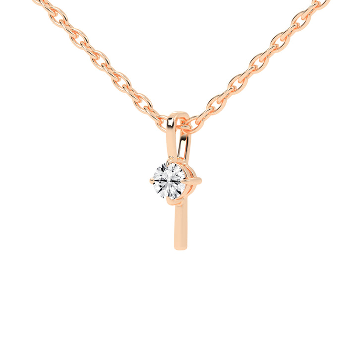 Naya Four Prong Round Cut Delicate Lab Diamond Pendant