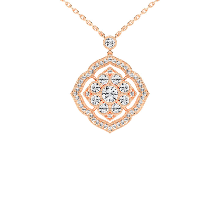 Juno 4.5Ct Vintage Shield Grace Fancy Lab Diamond Pendant