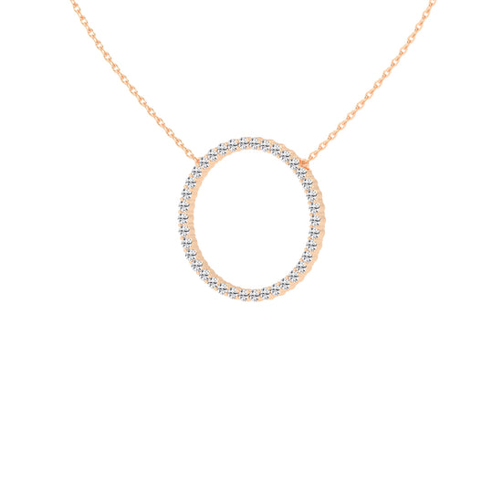 Giselle 4Ct Open Circle Round Cut Fancy Lab Diamond Pendant