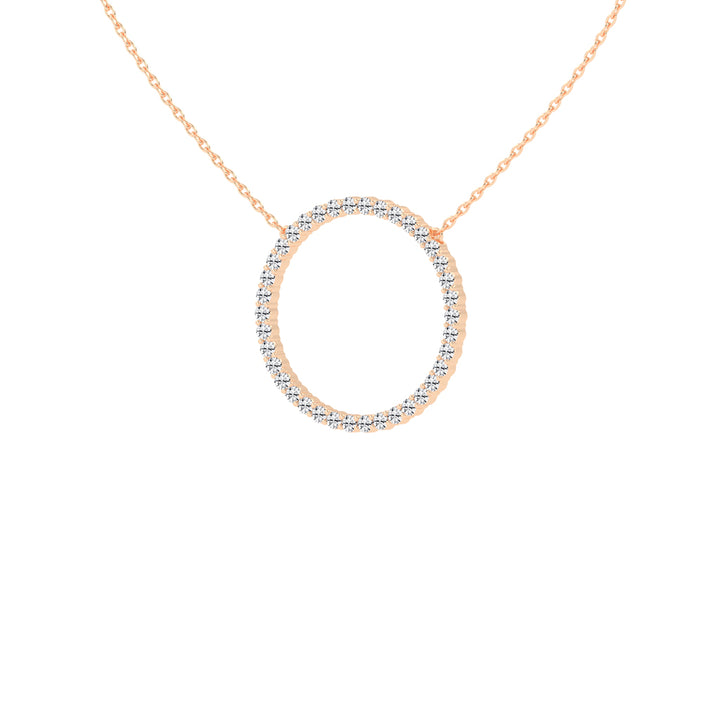 Giselle 4Ct Open Circle Round Cut Fancy Lab Diamond Pendant