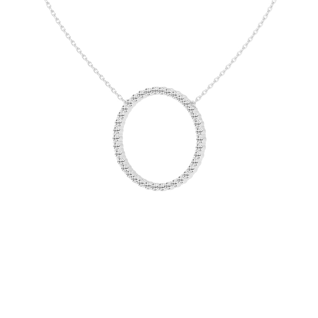 Giselle 4Ct Open Circle Round Cut Fancy Lab Diamond Pendant