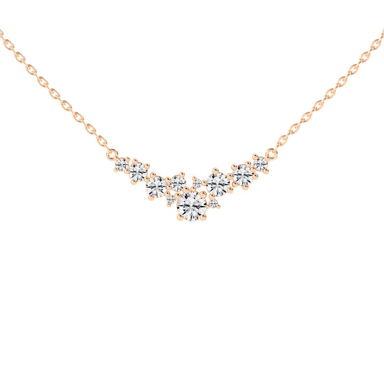 Aureole 3Ct Round Cut Fancy Lab Diamond Pendant