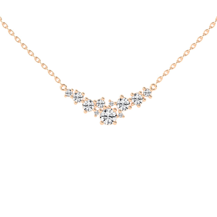 Aureole 3Ct Round Cut Fancy Lab Diamond Pendant