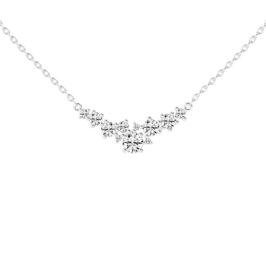 Aureole 3Ct Round Cut Fancy Lab Diamond Pendant