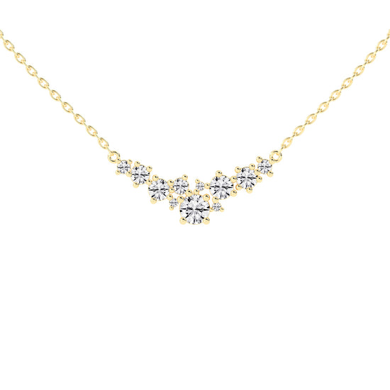 Aureole 3Ct Round Cut Fancy Lab Diamond Pendant