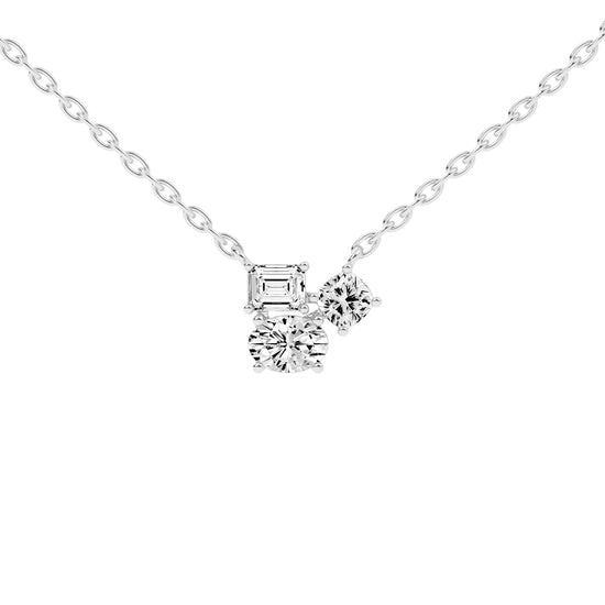 Yasmine 1.5Ct Mix Shape Fancy Lab Diamond Pendant