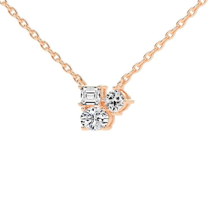 Yasmine 1.5Ct Mix Shape Fancy Lab Diamond Pendant