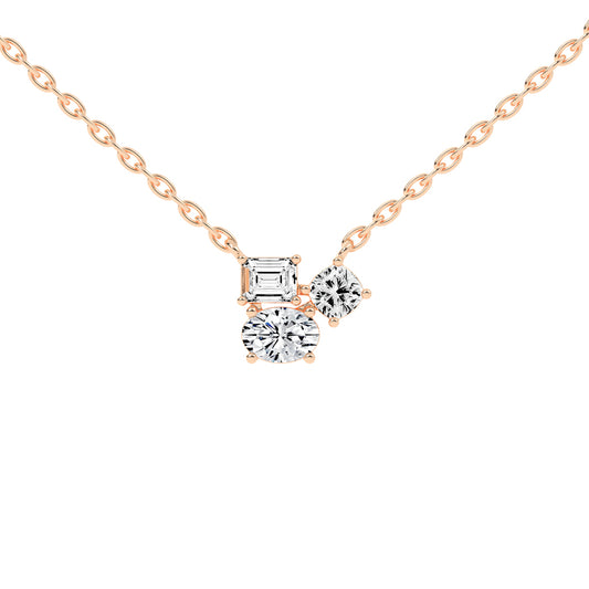 Yasmine 1.5Ct Mix Shape Fancy Lab Diamond Pendant