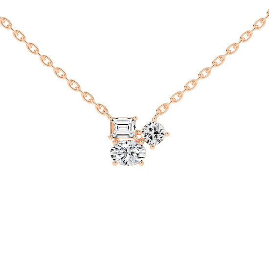 Yasmine 1.5Ct Mix Shape Fancy Lab Diamond Pendant