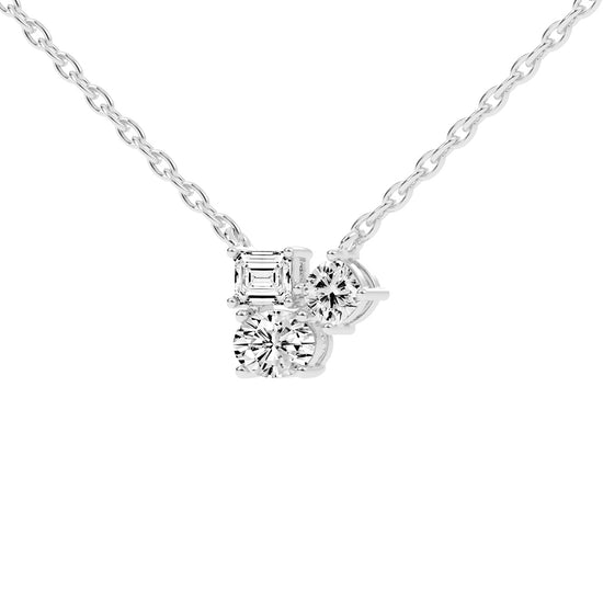 Yasmine 1.5Ct Mix Shape Fancy Lab Diamond Pendant