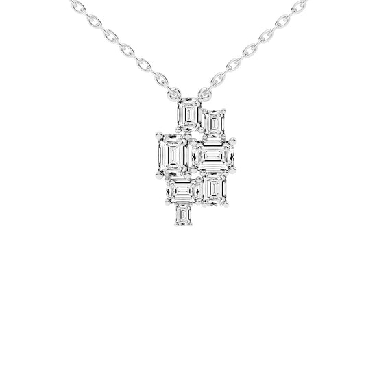 Xena 375Ct Baguette Emerald Cut Fancy Lab Diamond Pendant