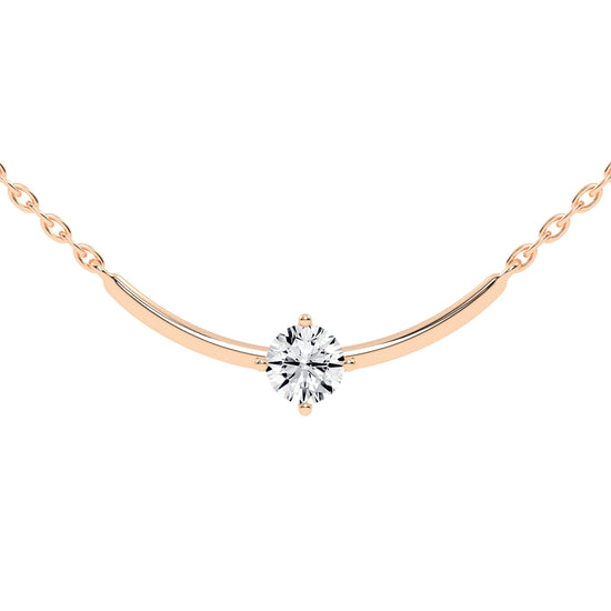1Ct Round Shape Yellow Gold Solitaire Pendants