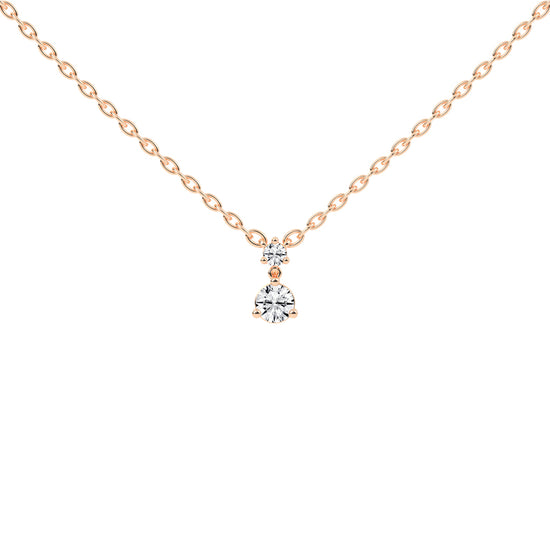 Hesperia Three Prong Round Cut Fancy Lab Diamond Pendant