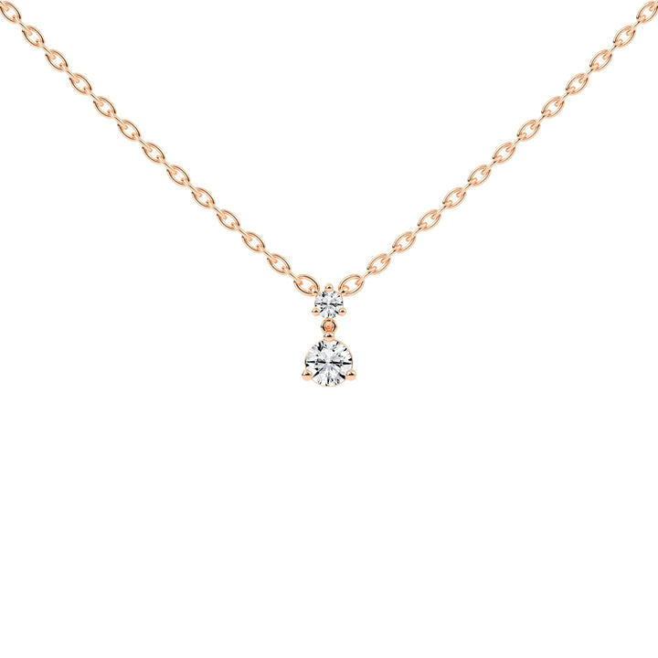 Hesperia Three Prong Round Cut Fancy Lab Diamond Pendant