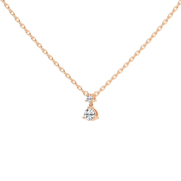 Hesperia Three Prong Round Cut Fancy Lab Diamond Pendant