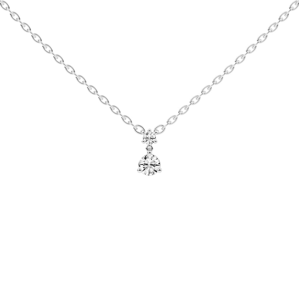 Hesperia Three Prong Round Cut Fancy Lab Diamond Pendant
