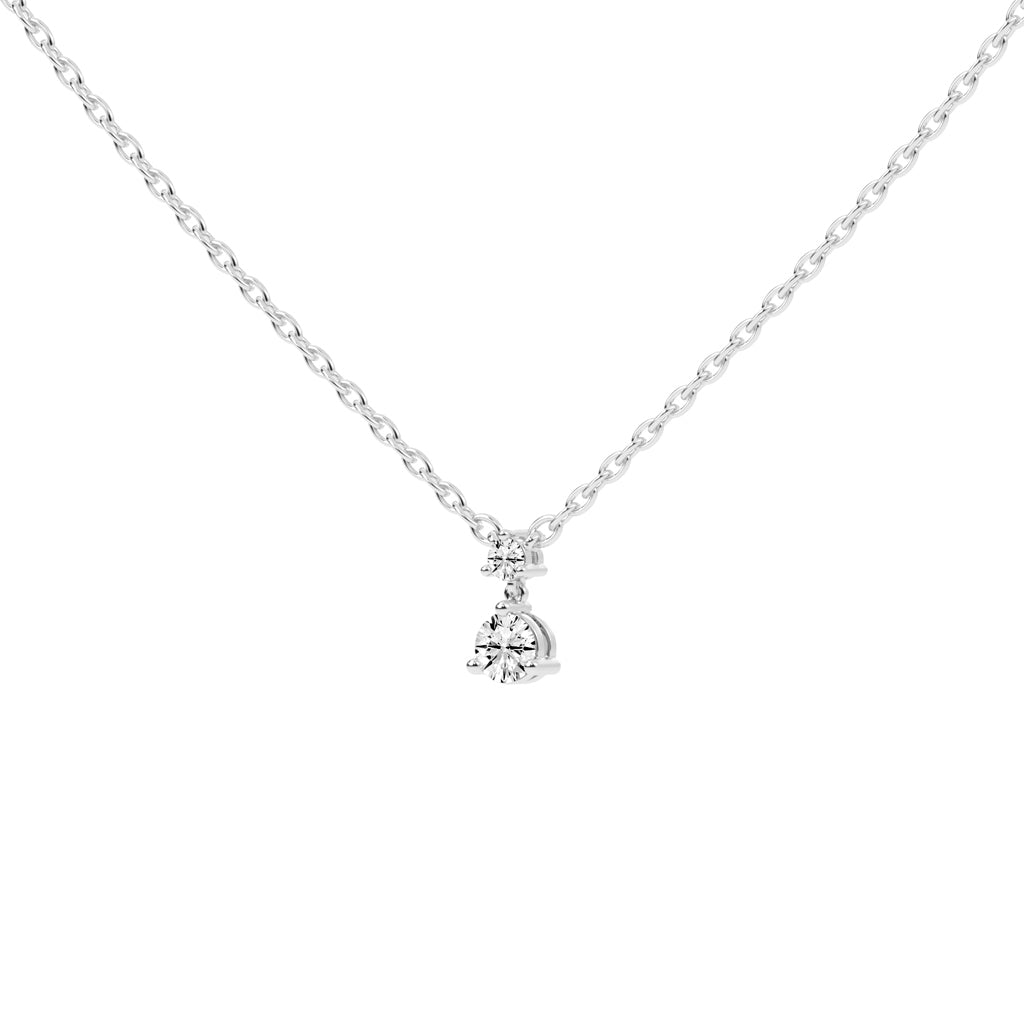 Hesperia Three Prong Round Cut Fancy Lab Diamond Pendant
